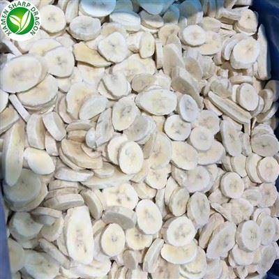 IQF Dondurulmuş Muz Zarları 10-20 mm, Smoothie İşleme için